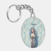 Porte-clés Belle sirène à ailes bleues (Devant gauche)
