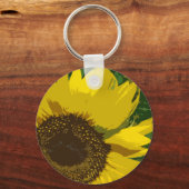 Porte-clés Belle Tournesol Jaune Peint Vibrant Fleur (Recto)