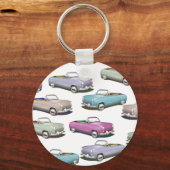 Porte-clés Belle voiture vintage classique motif (Recto)