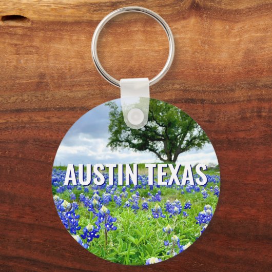 Porte-clés Belles Bluebonnets Austin Texas Photographie (Recto)