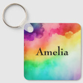 Porte-clés Belles couleurs arc-en-ciel Design abstrait (Recto)