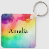 Porte-clés Belles couleurs arc-en-ciel Design abstrait (Dos)