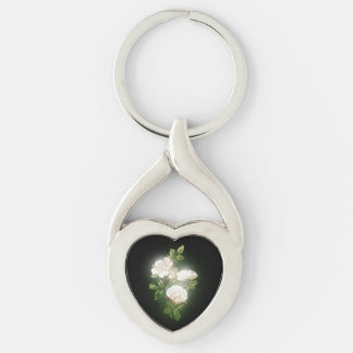 Porte-clés Belles Fleurs Blanches Style Lumineux