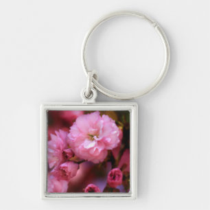 Porte-clés Belles fleurs de cerisiers rose printemps
