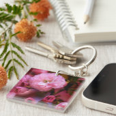 Porte-clés Belles fleurs de cerisiers rose printemps (Devant Droit)