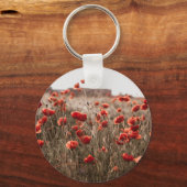 Porte-clés belles fleurs de coquelicot (Verso)