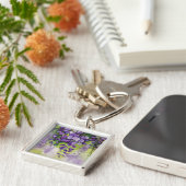 Porte-clés Belles Fleurs De Wisteria En Aquarelle (Côté)