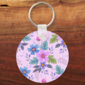 Porte-clés Belles fleurs motif floral-36841 (Recto)