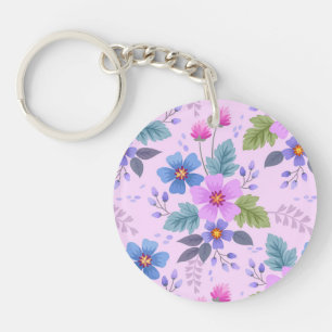 Porte-clés Belles fleurs motif floral-36841