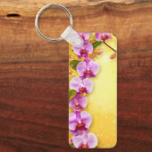 Porte-clés Belles Orchidées Roses (Recto)