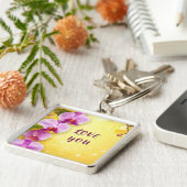 Porte-clés Belles orchidées roses (Côté)