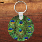 Porte-clés Belles plumes de paon (Recto)