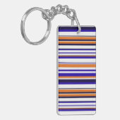 Porte-clés Belles rayures bleues orange (Devant gauche)