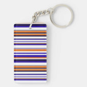 Porte-clés Belles rayures bleues orange (Dos)