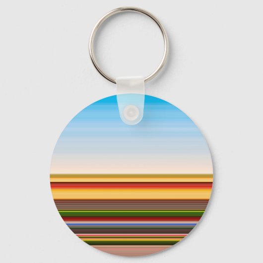 Porte-clés Belles rayures colorées modernes (Recto)