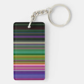 Porte-clés Belles rayures colorées rétro (Dos)