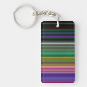 Porte-clés Belles rayures colorées rétro