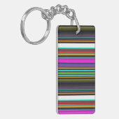 Porte-clés Belles rayures de néon coloré (Devant gauche)
