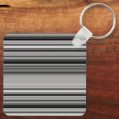 Porte-clés Belles rayures gris noir (Verso)