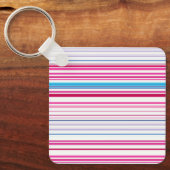 Porte-clés Belles rayures rose bleue (Recto)