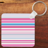 Porte-clés Belles rayures rose bleue (Verso)