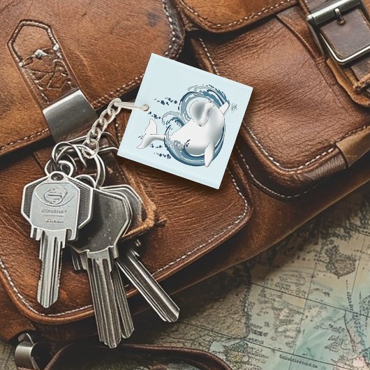 Porte-clés Beluga Whale Blue