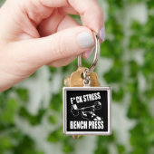 Porte-clés BENCH PRESS, F*CK STRESS - Exercice Motivational (main)