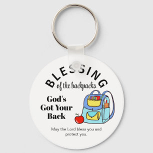 Porte-clés Bénédiction des sacs à dos Dieu a ton dos