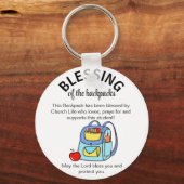Porte-clés Bénédiction des sacs à dos étiquettes cadeaux (Recto)