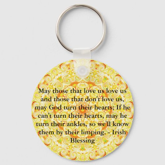 Porte-clés Bénédiction irlandaise humoristique d'IRLANDE (Recto)