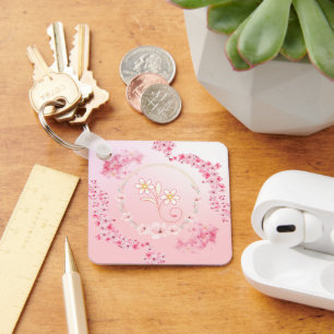 Porte-clés Bénédiction printanière, Cercle de fleurs rêveur