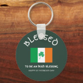 Porte-clés BÉNÉFICIÉ D'ÊTRE UN Drapeau Irlandais BÉNÉFICIANT (Recto)