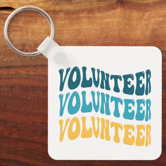 Porte-clés Bénévole rétro (Recto)