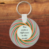 Porte-clés Bénévoles Appréciation Merci Spiral brillant (Recto)