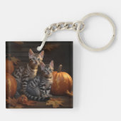 Porte-clés Bengal Kitten Automne Citrouille de plaisir (Dos)