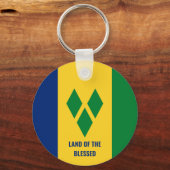 Porte-clés Béni | Citer le drapeau de Saint-Vincent-et-les Gr (Recto)