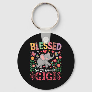 Porte-clés Béni D'Être Appelé Gigi Fête Des Mères Eléphant Fl