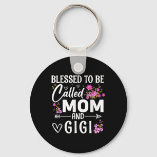 Porte-clés Béni D'Être Appelé Maman Et Gigi Mères Fête De La