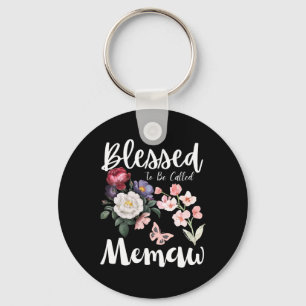 Porte-clés Béni D'Être Appelé Memaw Women Floral Cute Mothe