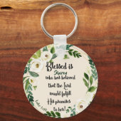 Porte-clés Béni Est Elle Qui Croyait Nom Christian (Recto)