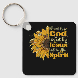 Porte-clés Béni Par Dieu Aimé Par Jésus Dirigé Par L'Esprit S