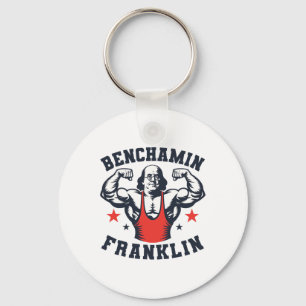 Porte-clés Benjamin Benchamin Franklin Banc Presse Bodybuildi