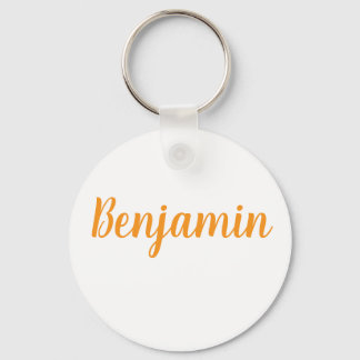 Porte-clés Benjamin name Metal ring keychain