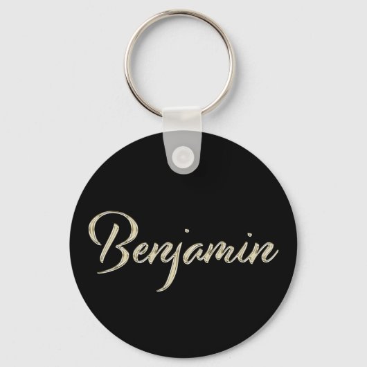 Porte-clés Benjamin Name whitegold Button (Recto)