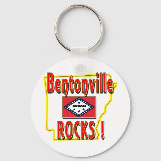 Porte-clés Bentonville Rocks ! (rouge) (Recto)