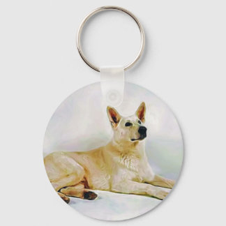 Porte-clés Berger allemand blanc