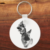 Porte-clés Berger allemand Charbon 2 Porte - clé (Recto)