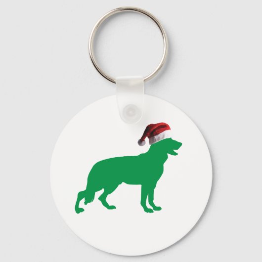 Porte-clés Berger allemand de Noël (Recto)