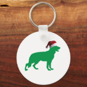 Porte-clés Berger allemand de Noël (Recto)