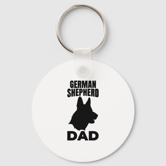 Porte-clés berger allemand Papa (Recto)
